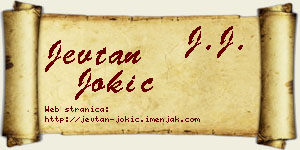 Jevtan Jokić vizit kartica